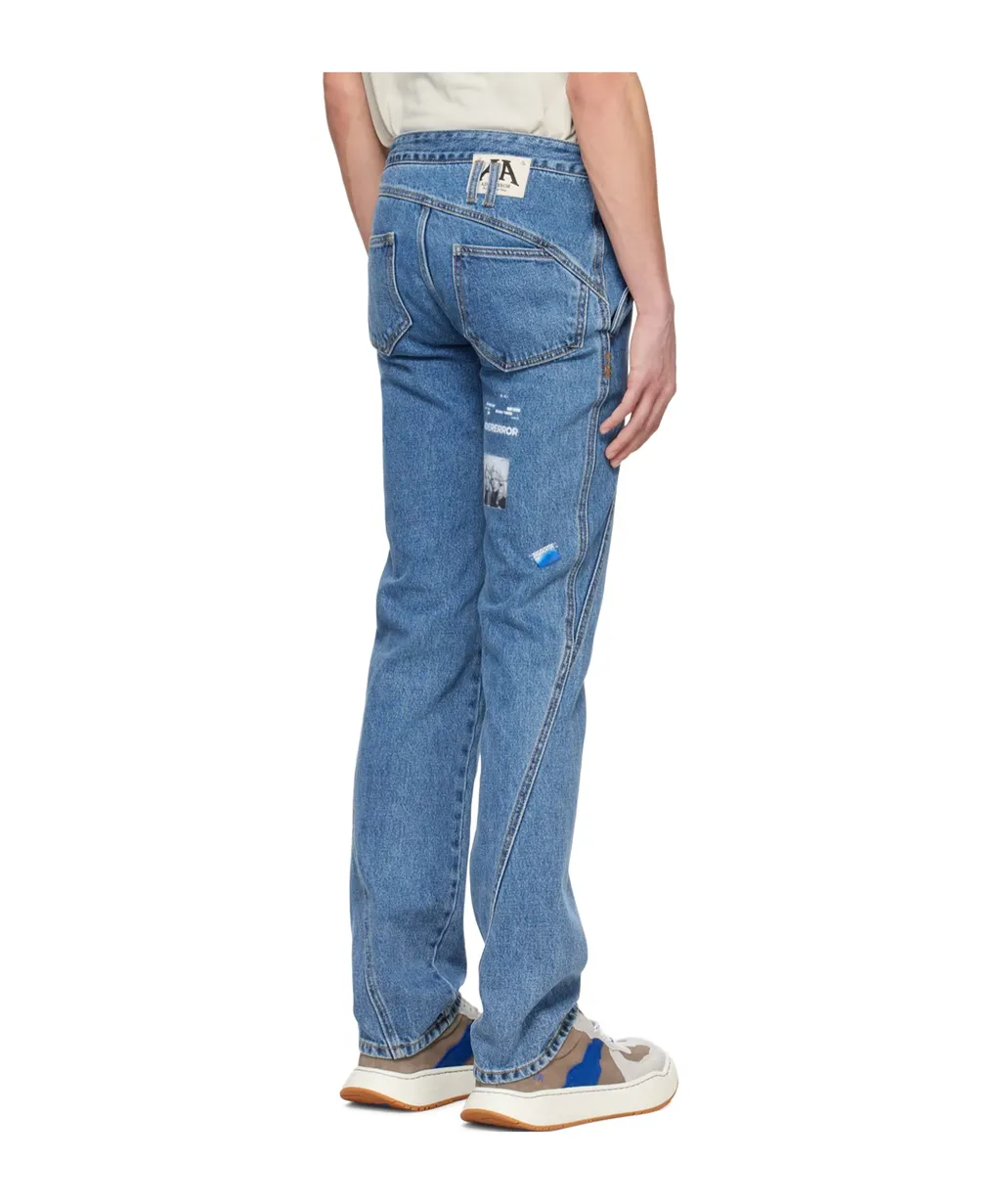 Stitched Belt-Loop Jeans