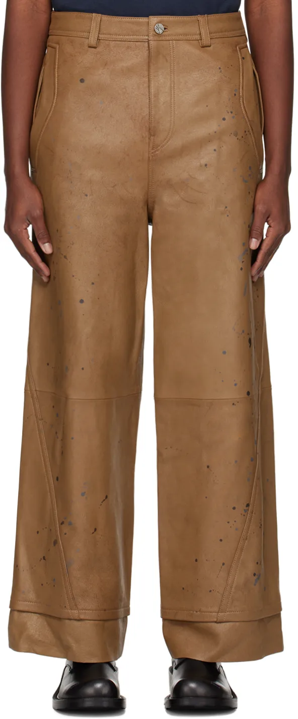 Stitched Waist Loop Casual Pants