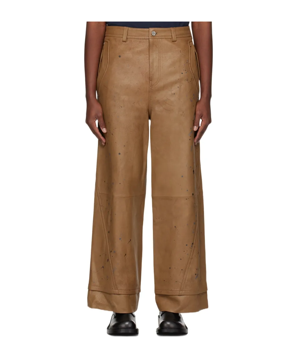 Stitched Waist Loop Casual Pants