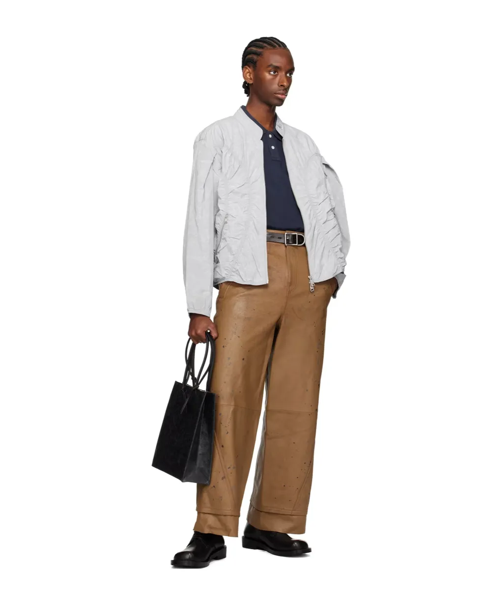 Stitched Waist Loop Casual Pants
