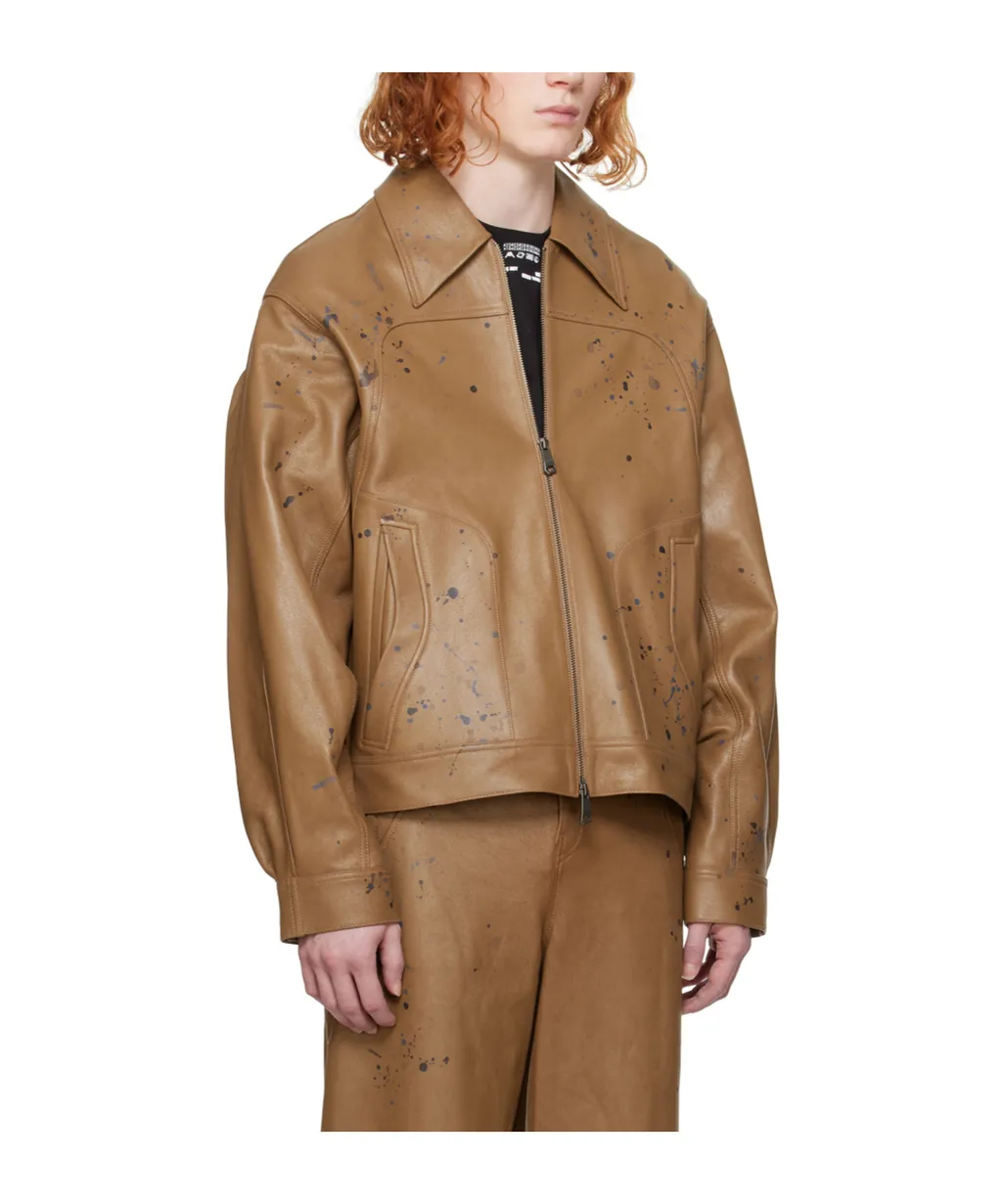 Nord Zippered Leather Jacket