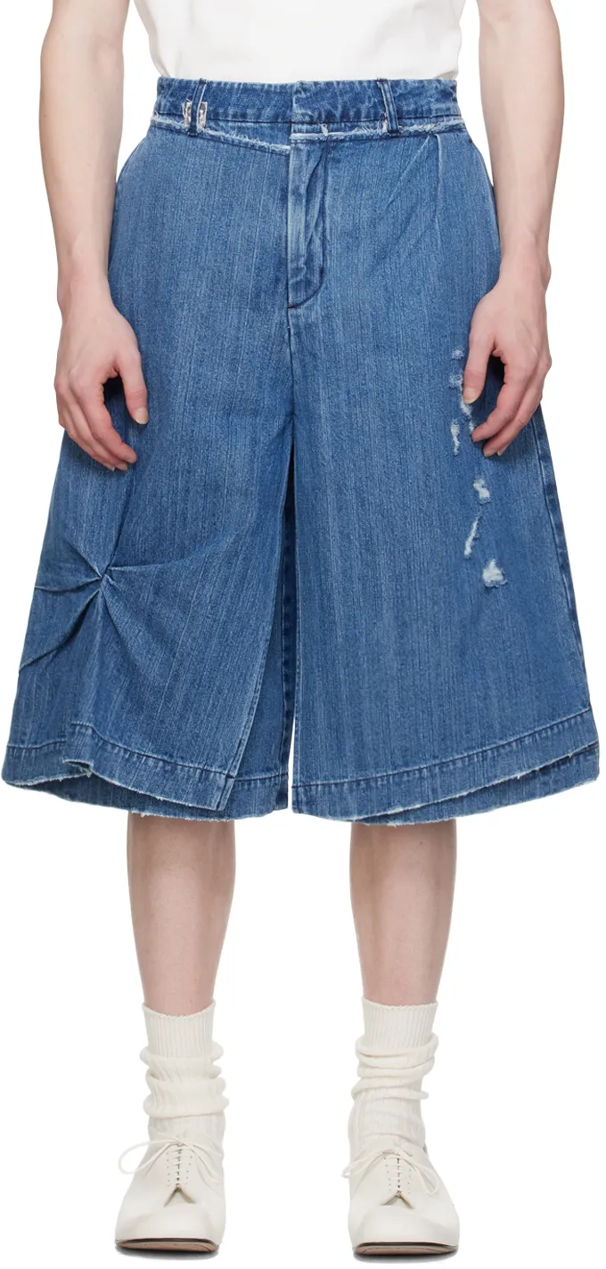 Low-Rise Zipper Shorts
