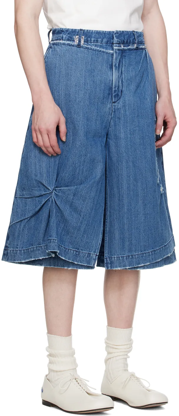 Low-Rise Zipper Shorts