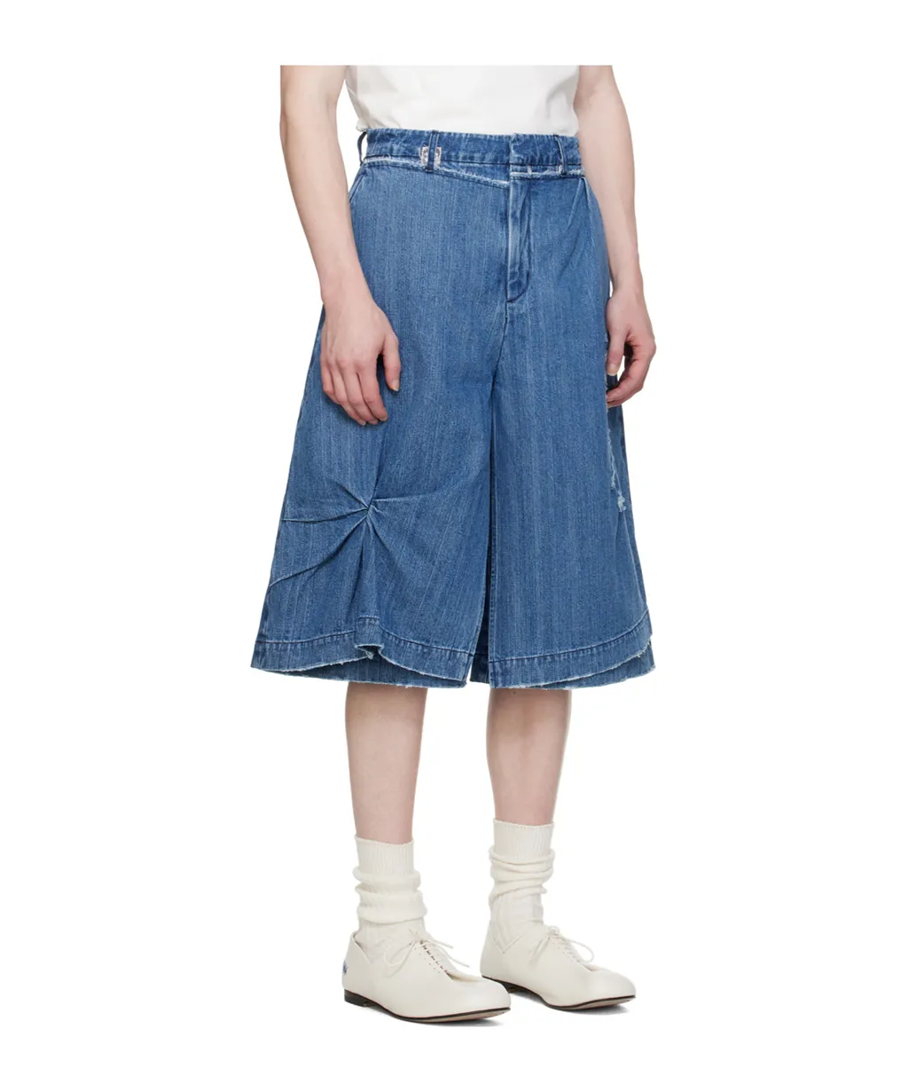Low-Rise Zipper Shorts