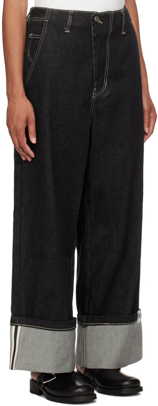 Logo Belt Ring Jeans Pants