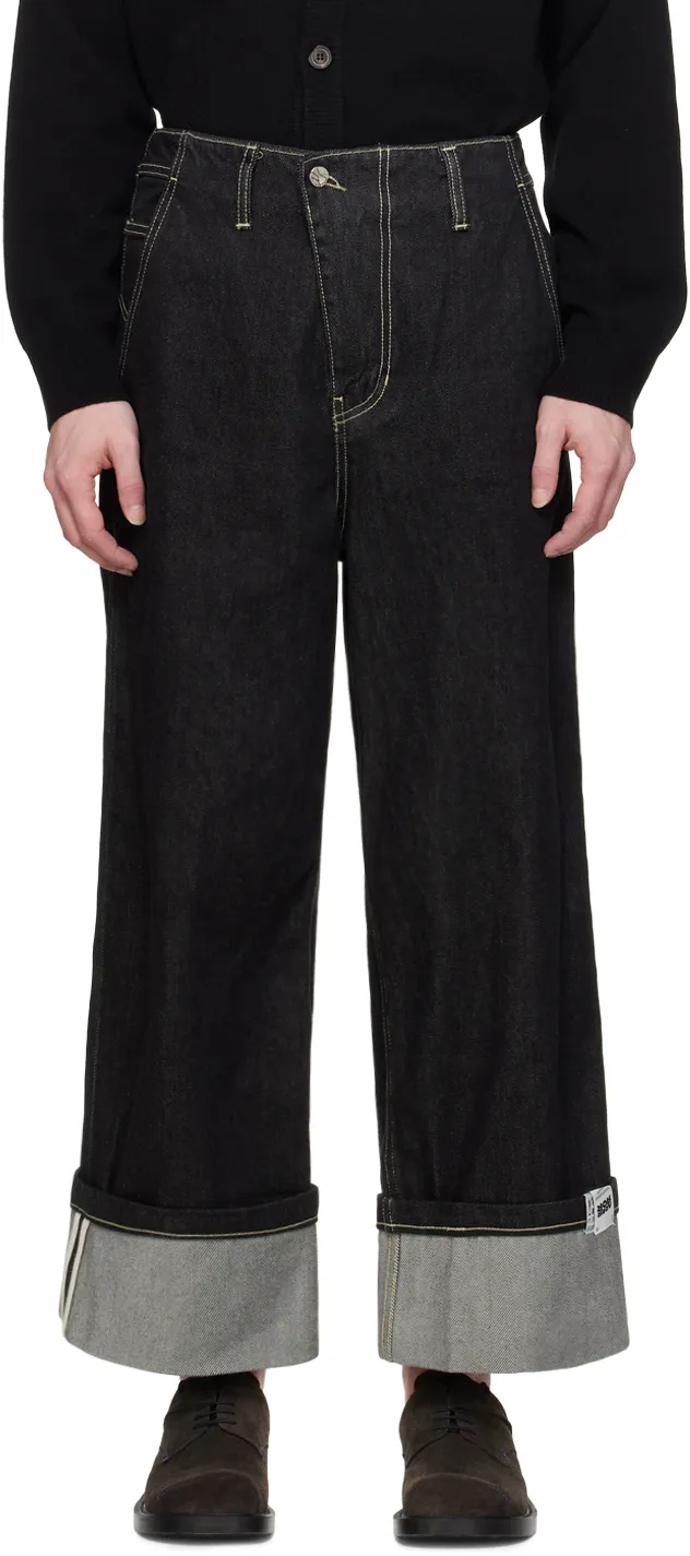 Logo Belt Ring Jeans Pants