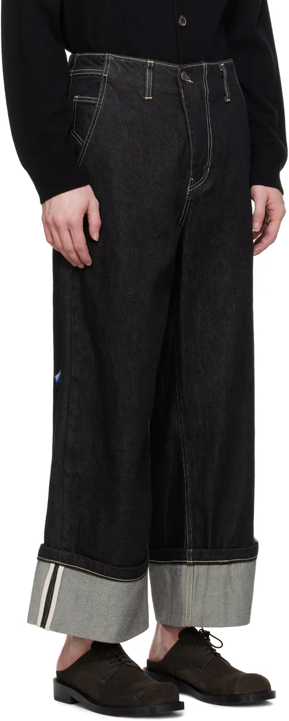 Logo Belt Ring Jeans Pants