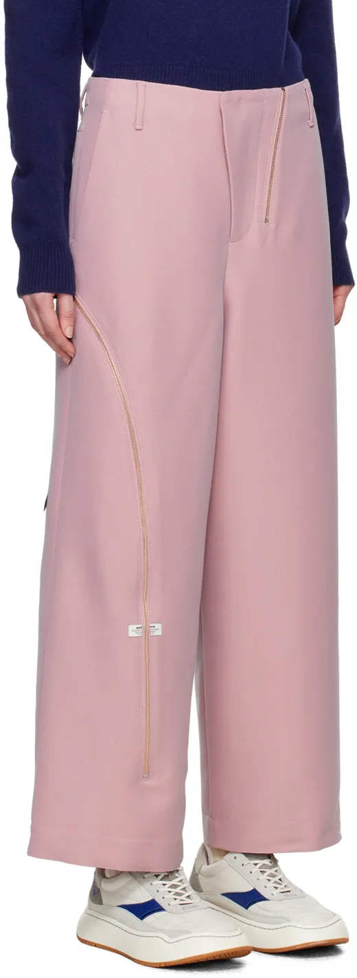 Belt Loop Zipper Casual Pants