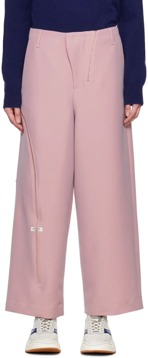 Belt Loop Zipper Casual Pants