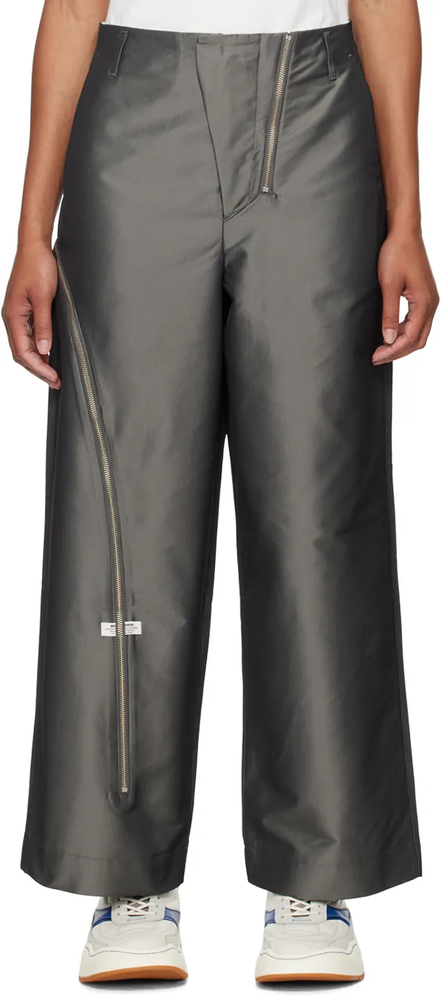 Zip Belt Loop Casual Pants