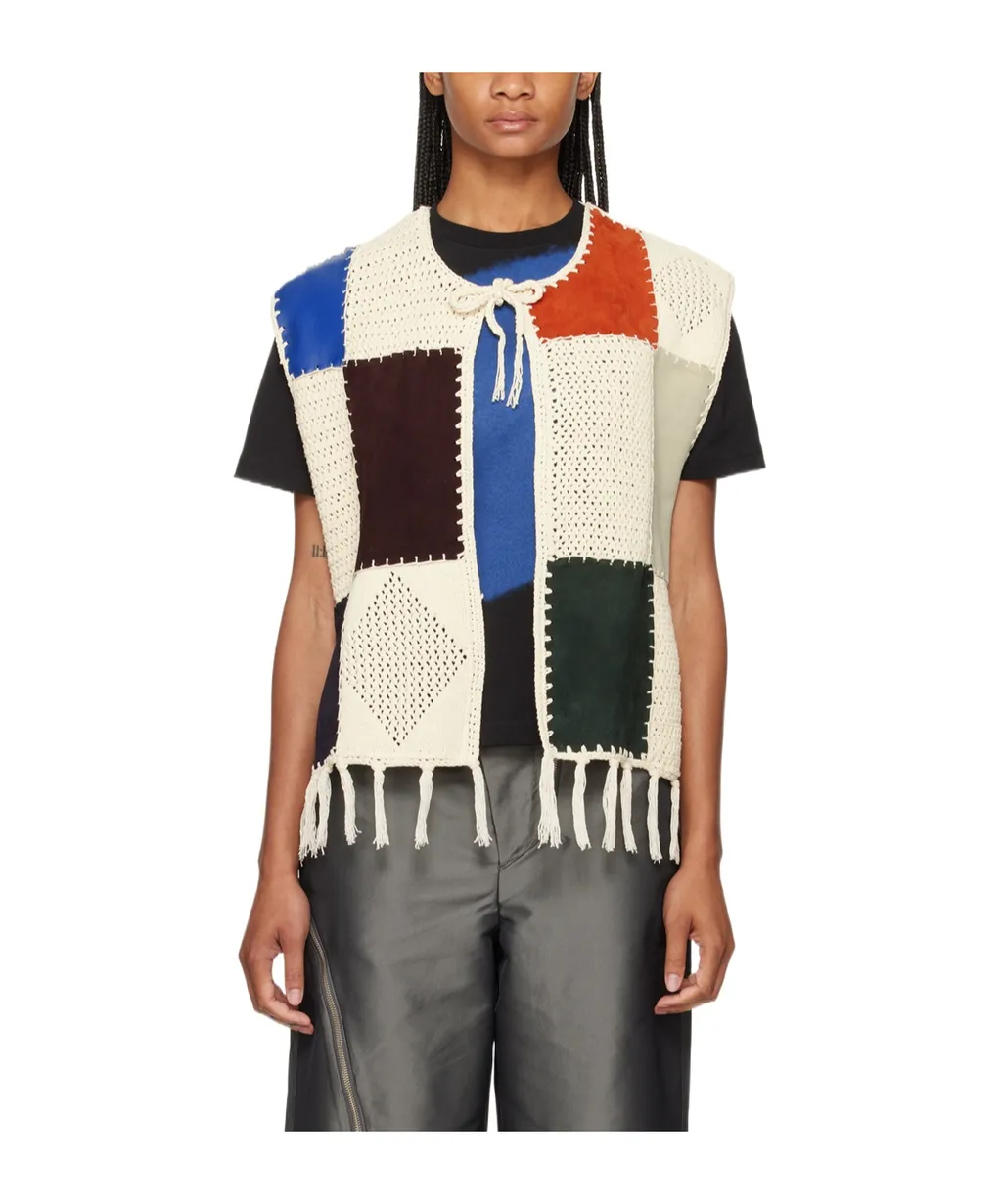 Round-Neck Splicing Vest