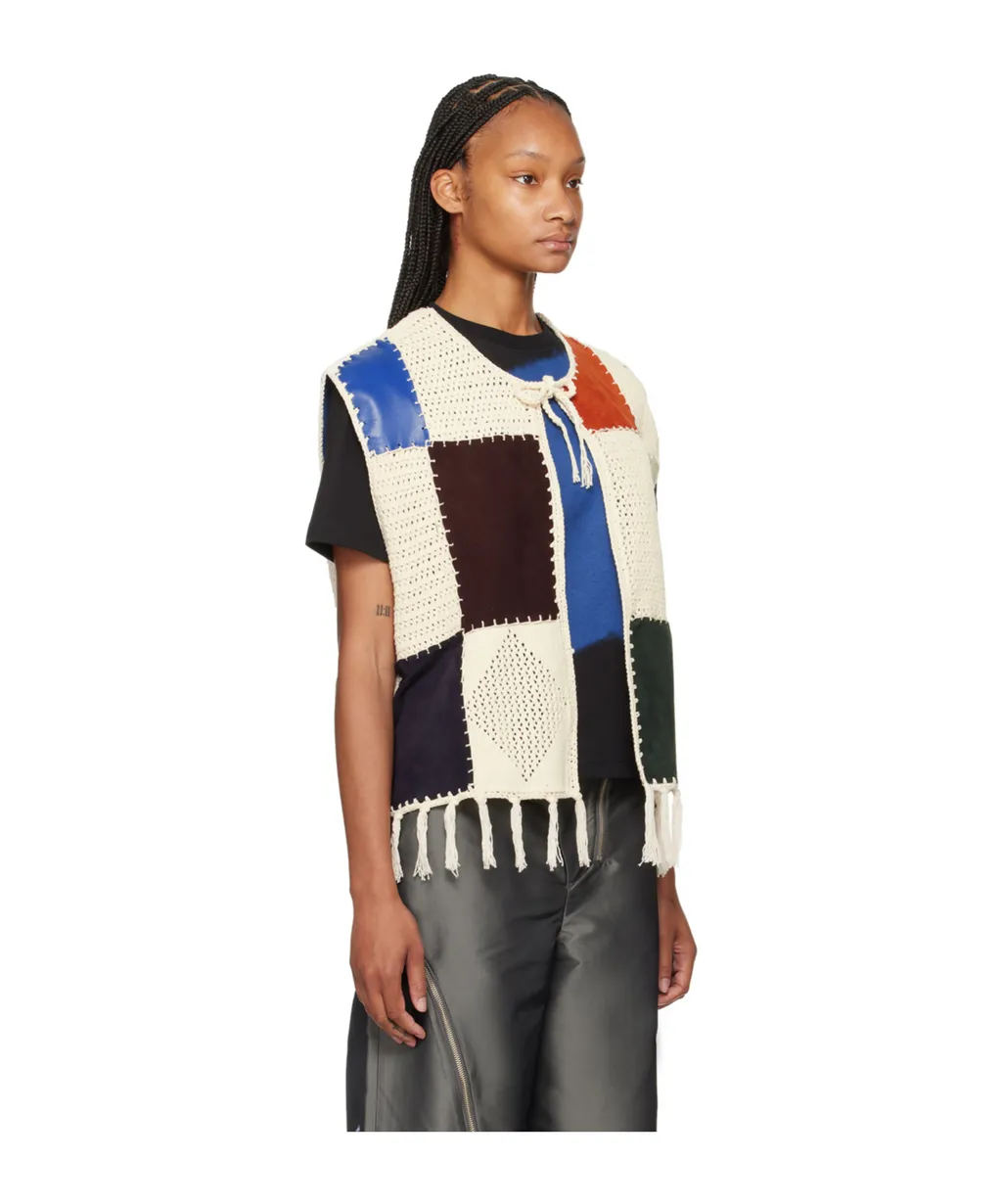 Round-Neck Splicing Vest