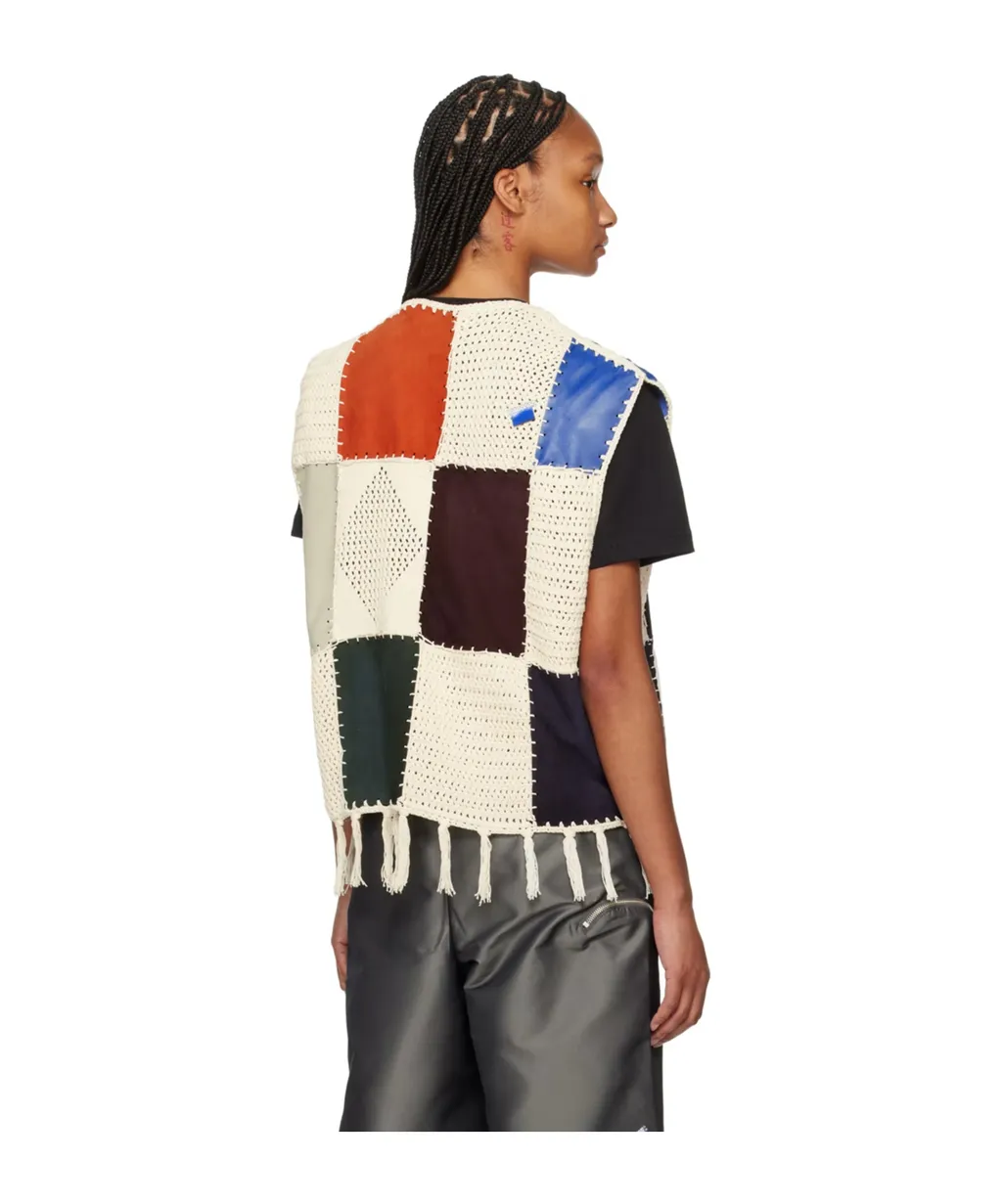 Round-Neck Splicing Vest