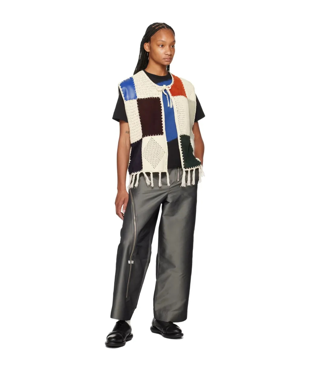 Round-Neck Splicing Vest