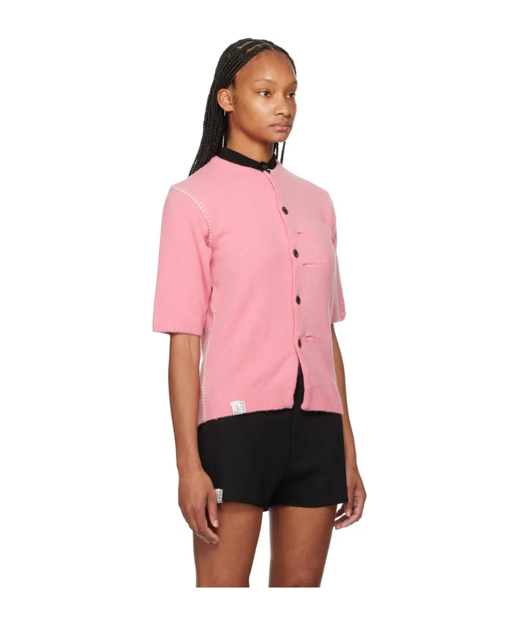 Round-Collar Button-Down Sweater