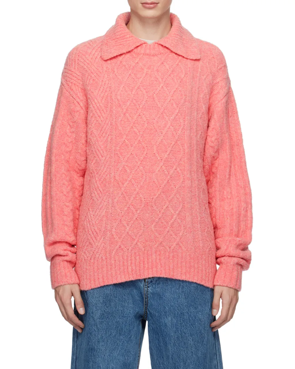 Layered Collar Knitted Sweater