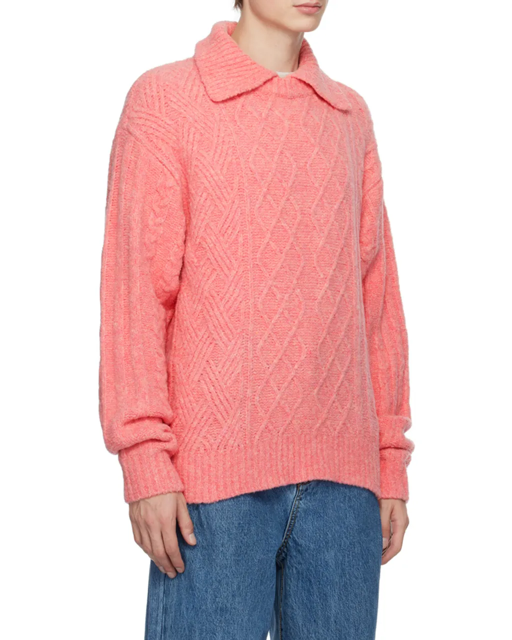 Layered Collar Knitted Sweater
