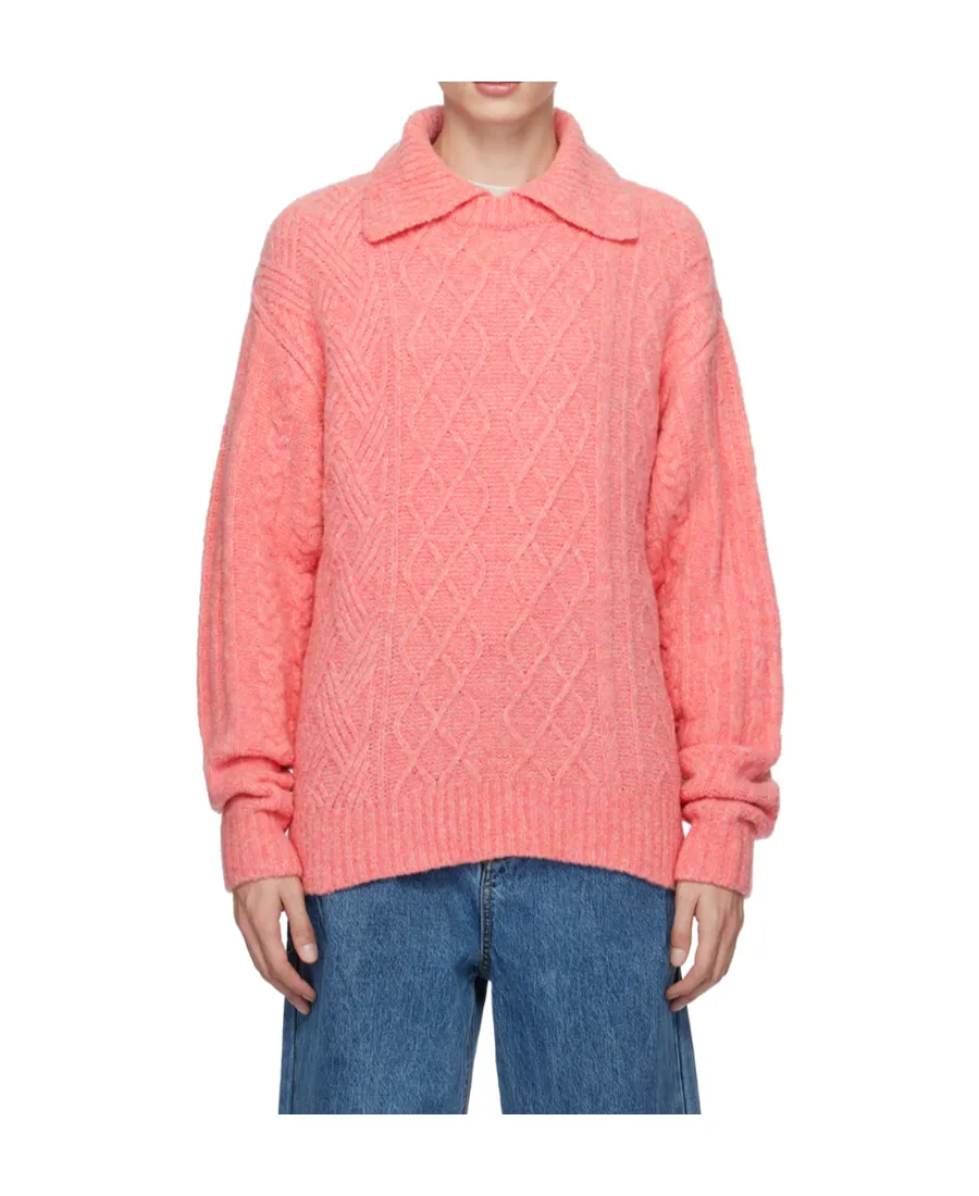 Layered Collar Knitted Sweater