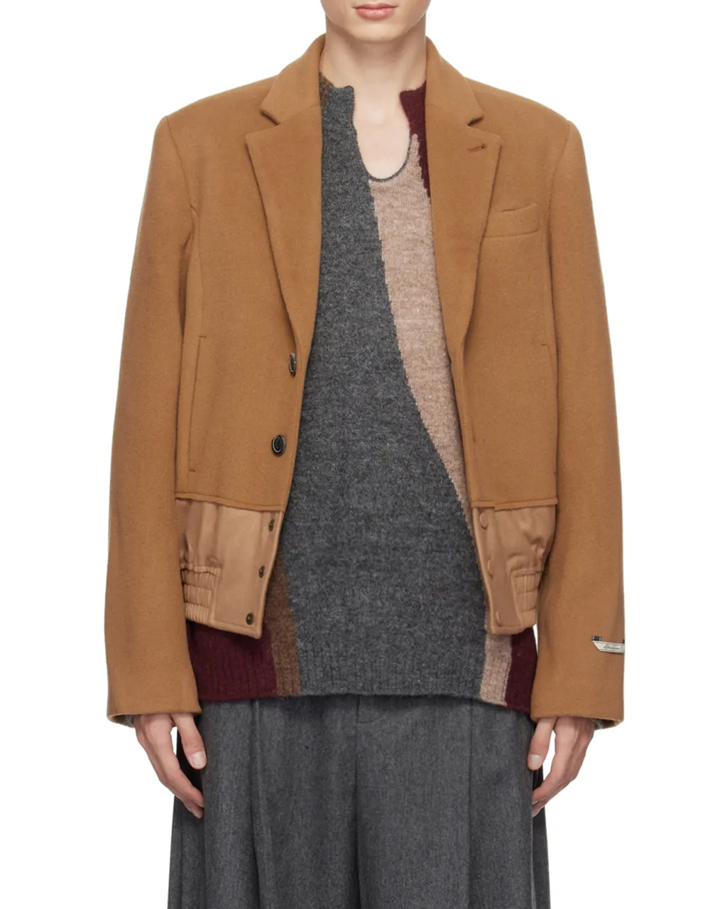Buttoned Long-Sleeved Jacket