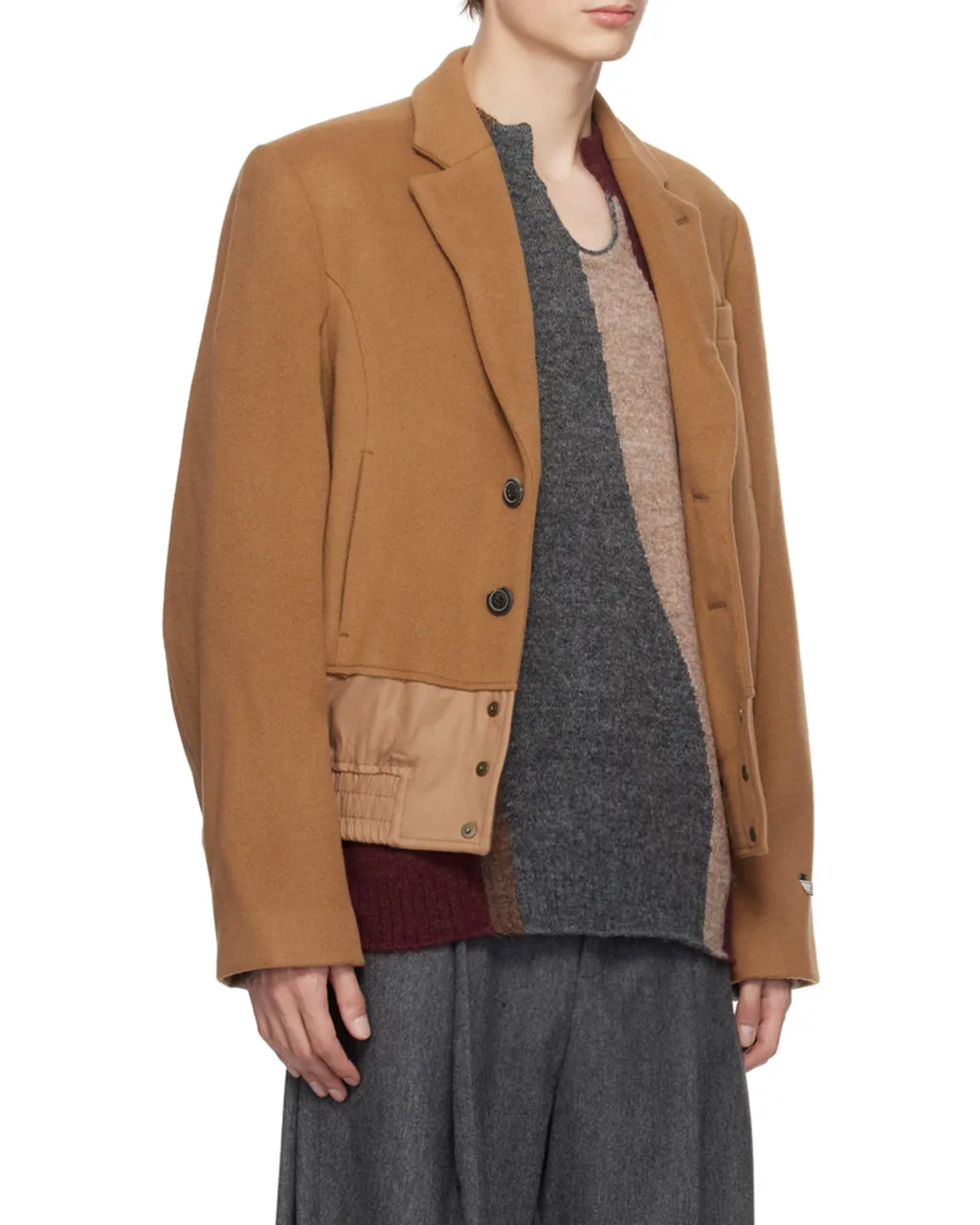 Buttoned Long-Sleeved Jacket