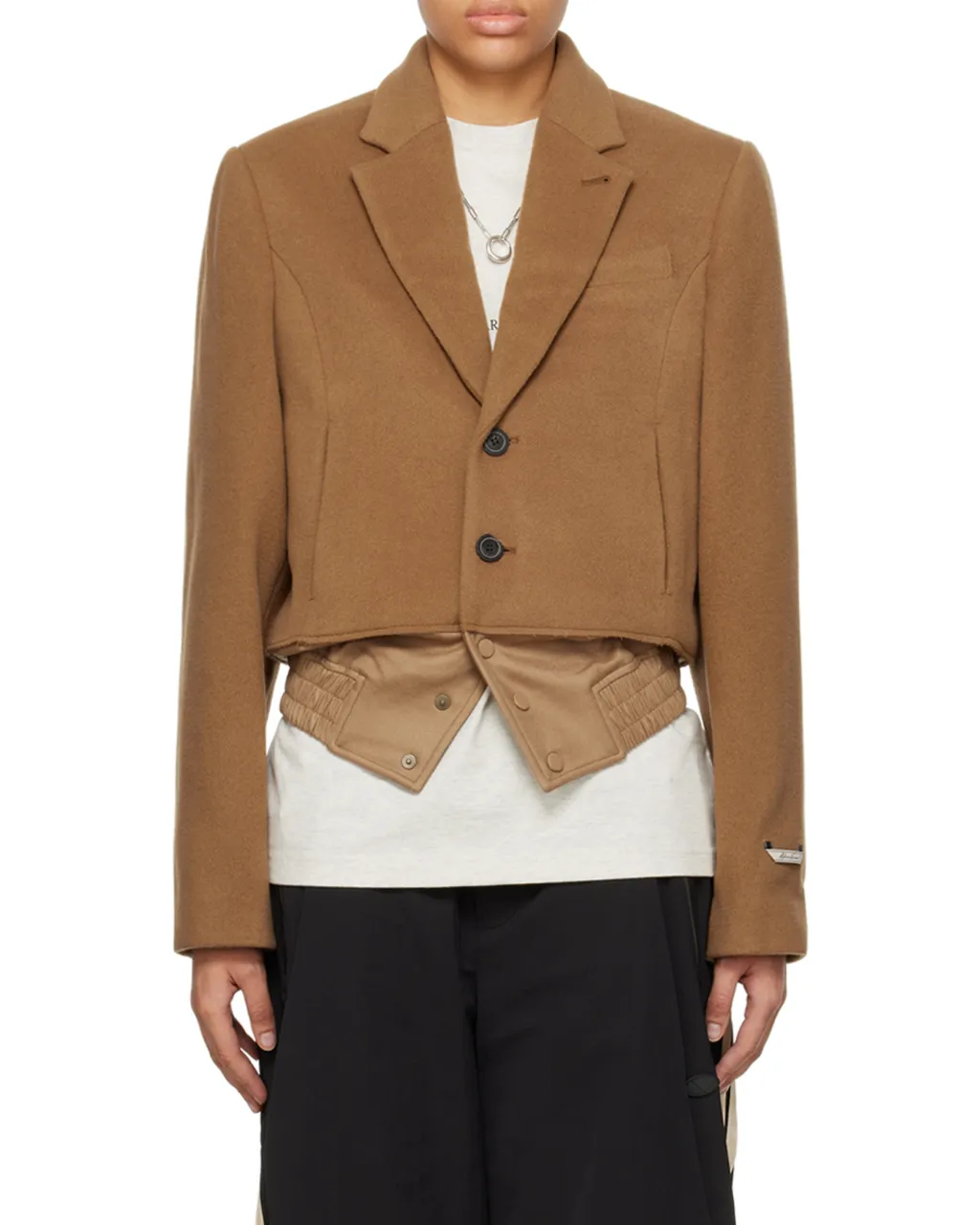 Buttoned Long-Sleeved Jacket