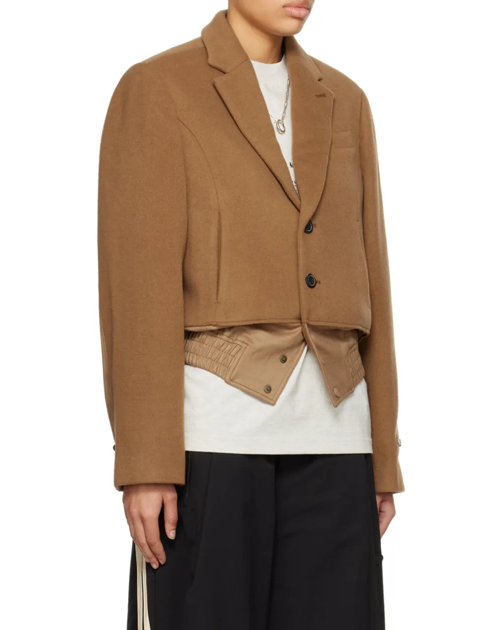 Buttoned Long-Sleeved Jacket