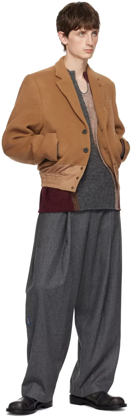 Buttoned Long-Sleeved Jacket