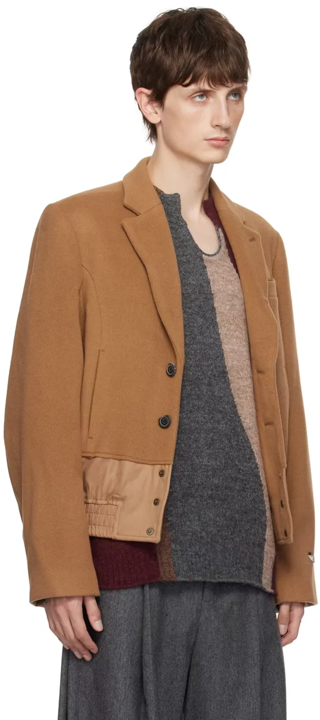 Buttoned Long-Sleeved Jacket