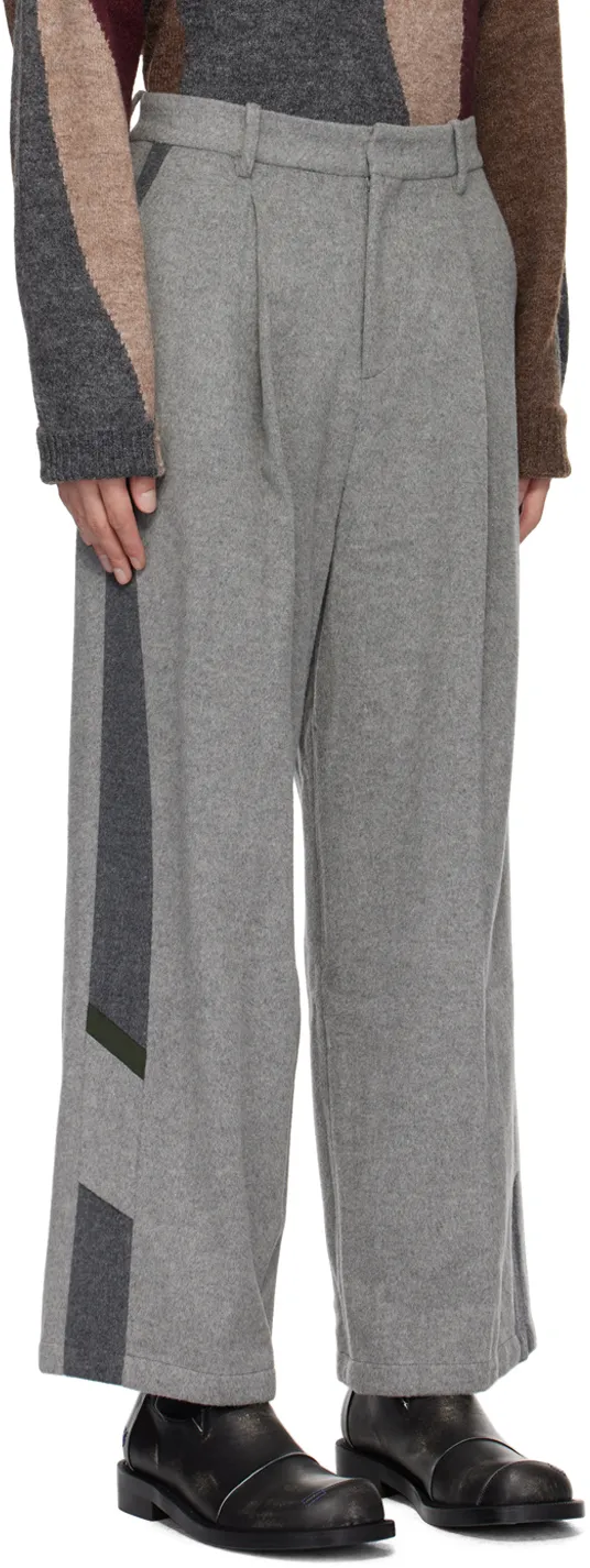 Stitched Zipper Casual Pants