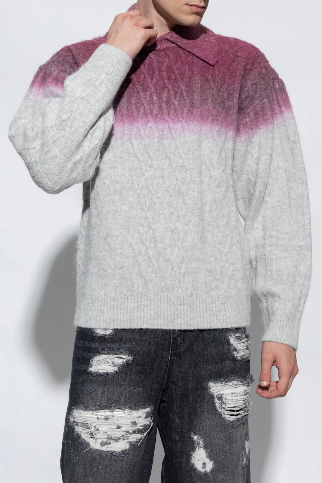 Knit Sweater With Collar
