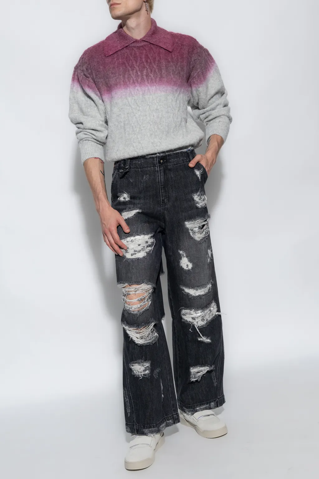 Knit Sweater With Collar