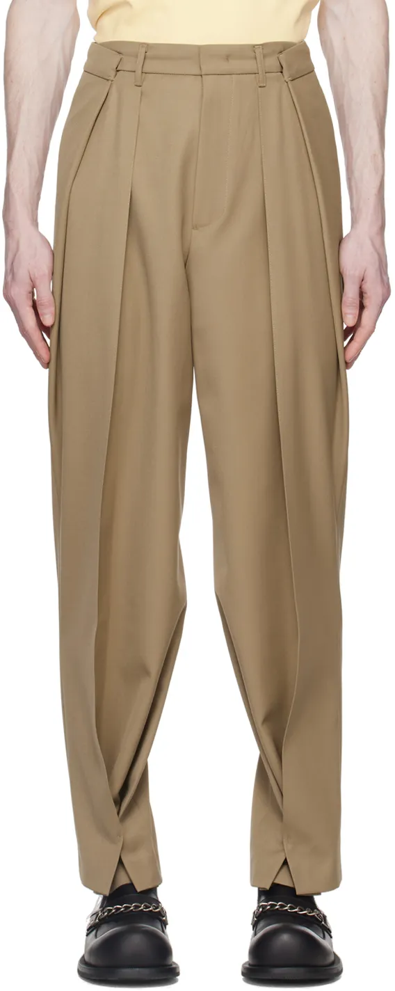 Belt Loop Zipper Casual Pants
