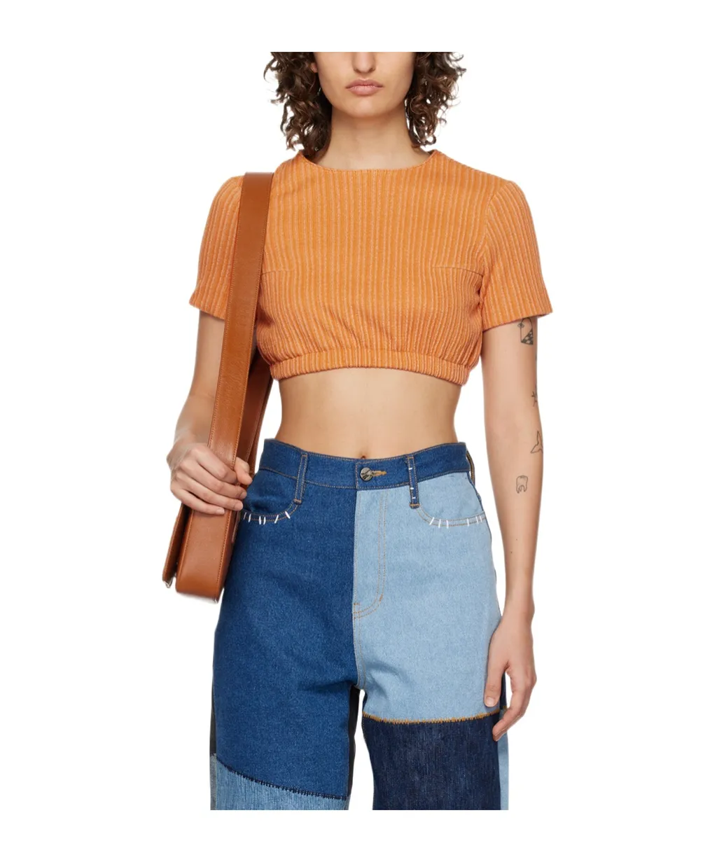 Round Collar Short T-Shirt