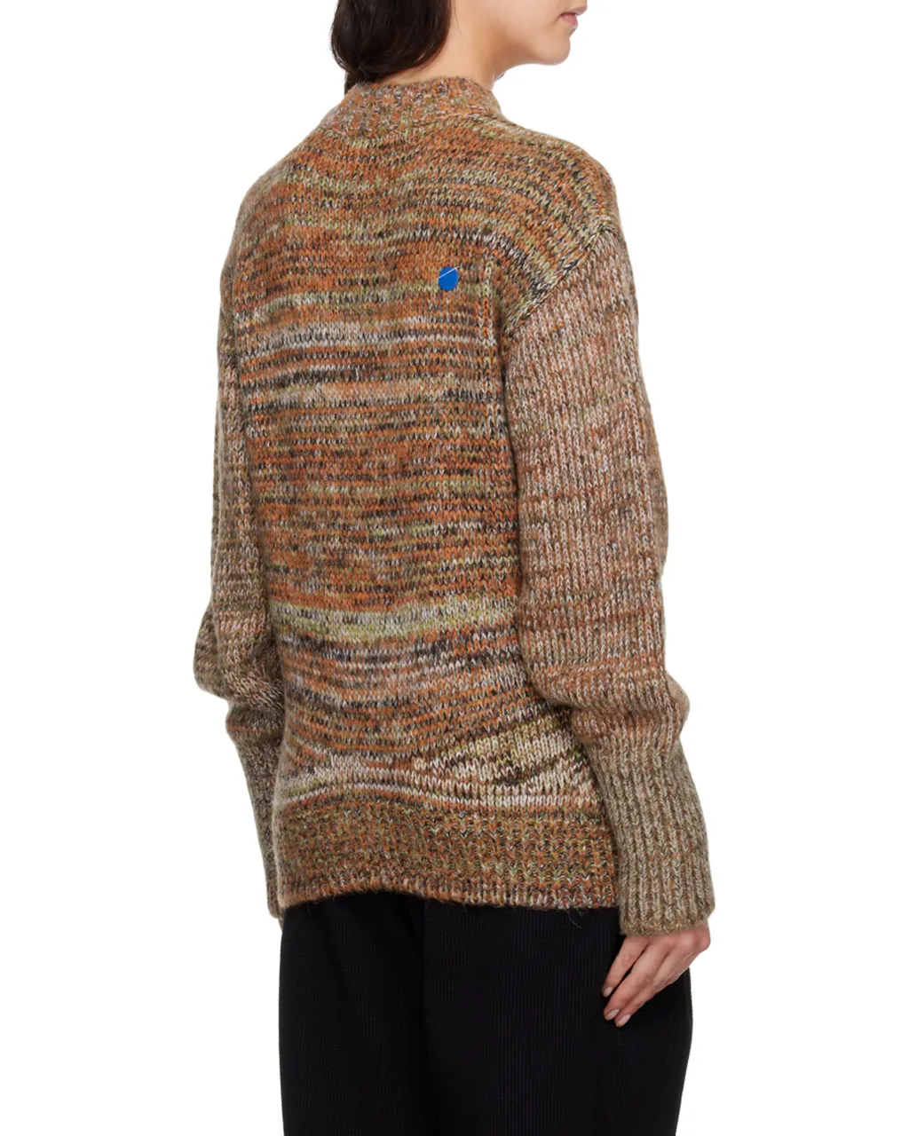 Striped Round-Neck Knitted Sweater