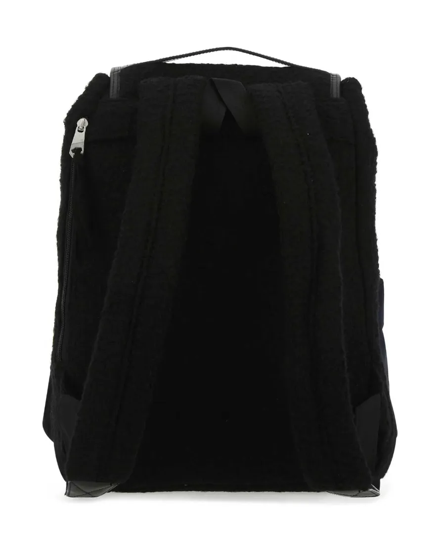 Logo Patch Panelled Boucle Backpack