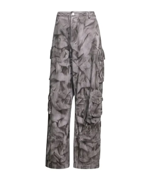 Camouflage-Print Cargo Trousers