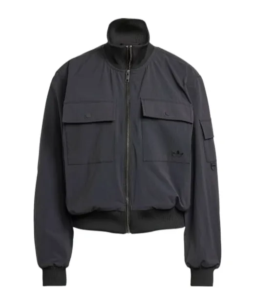 Flap-Pockets Bomber Jacket