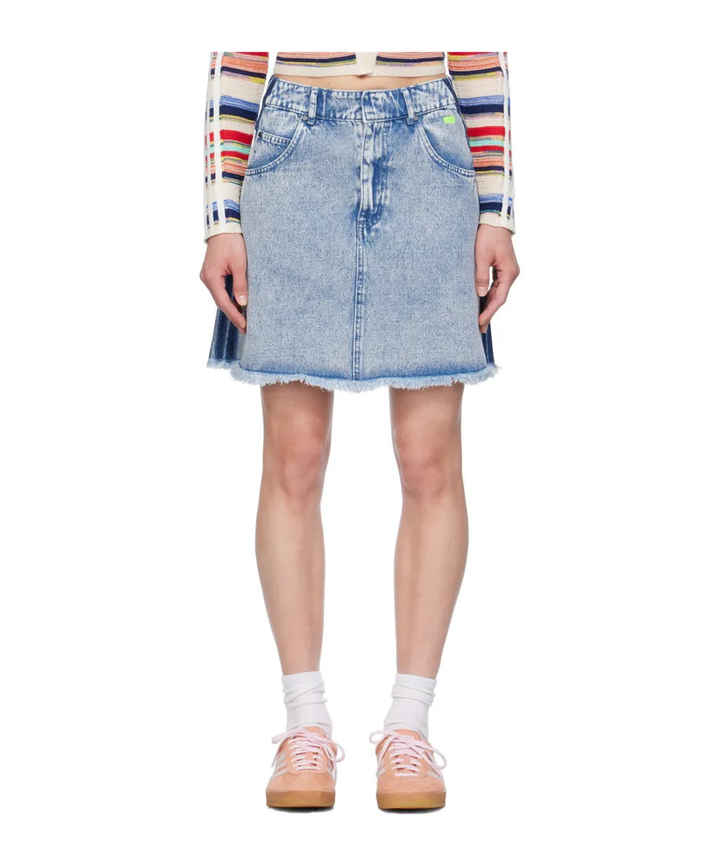 High-Rise Denim Skirt