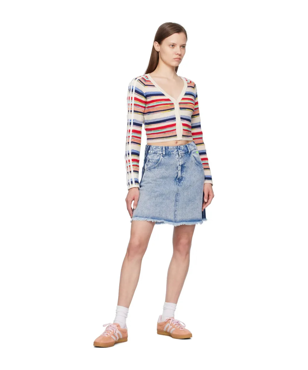 High-Rise Denim Skirt