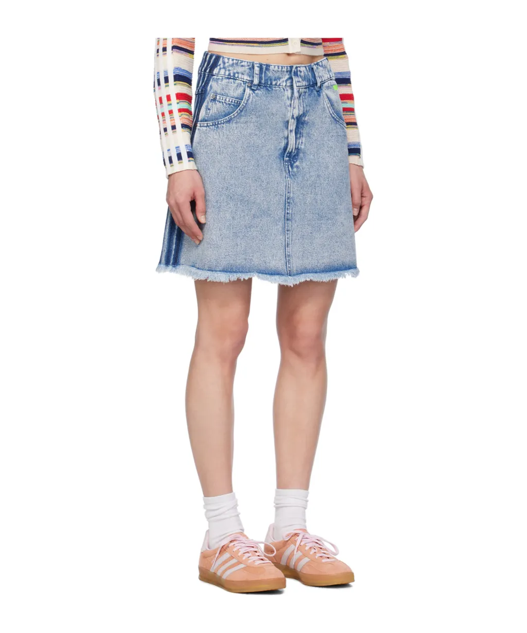 High-Rise Denim Skirt