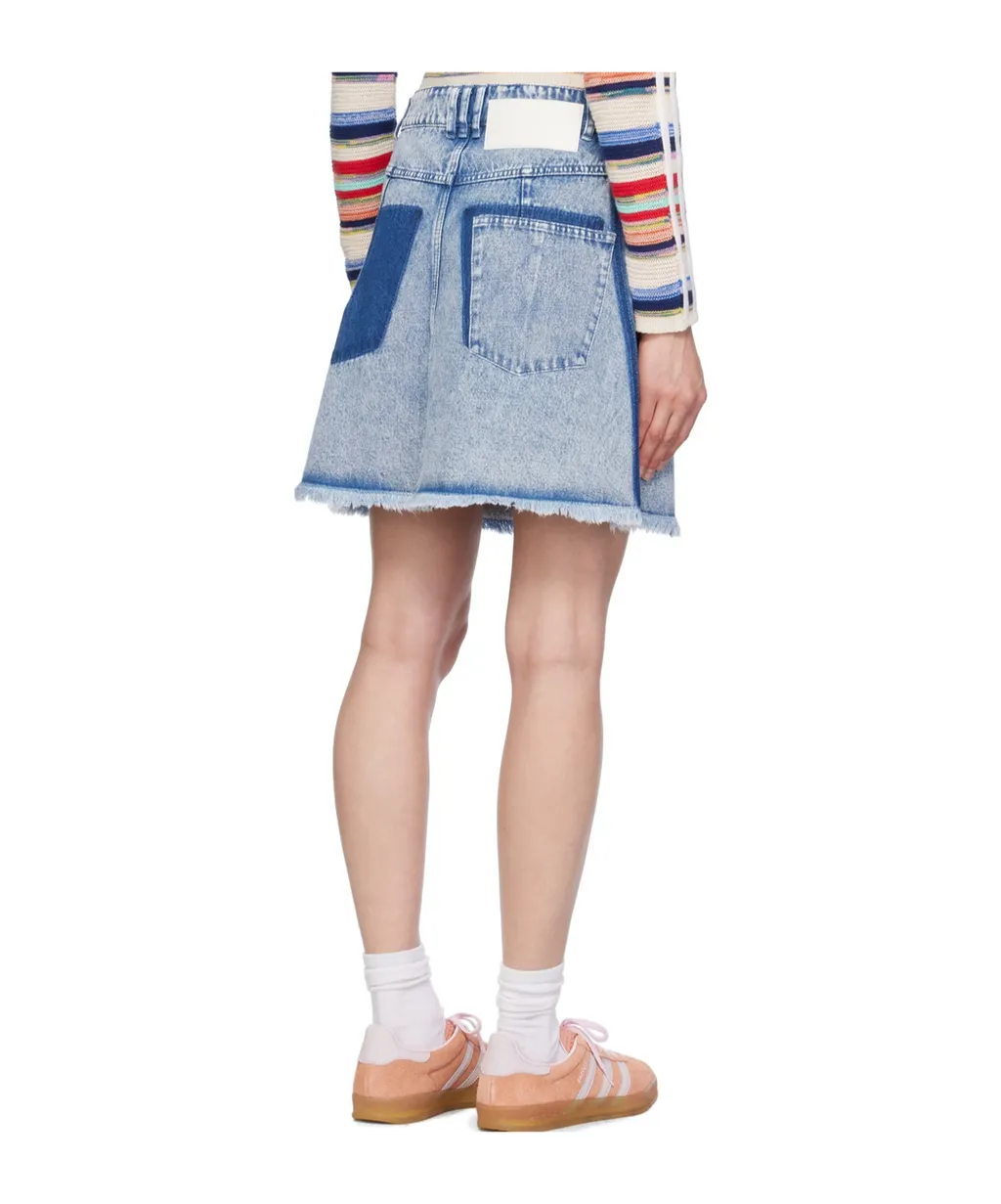High-Rise Denim Skirt