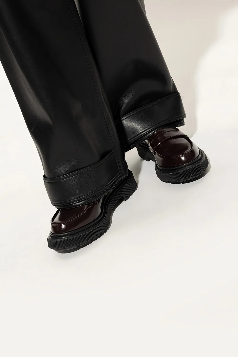 Platform Leather Penny Loafers