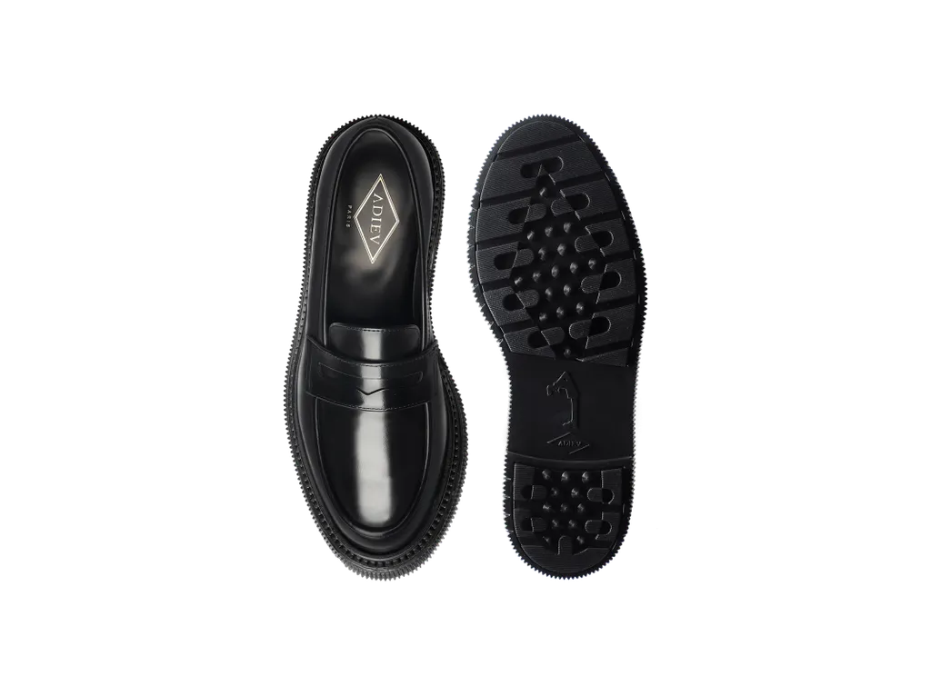 Two-Tone Leather Penny Loafers