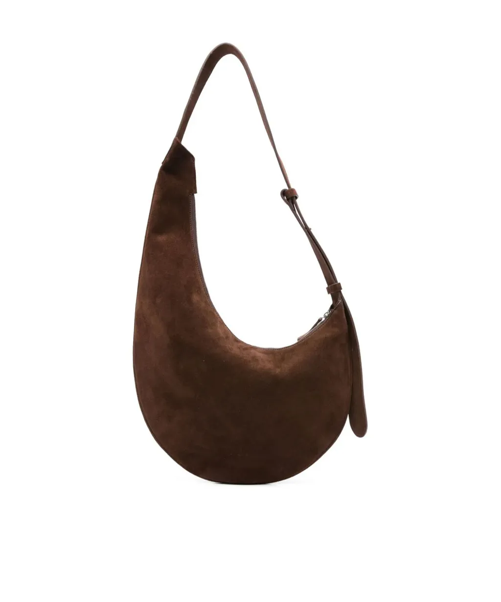 Suede Crescent Tote Bag