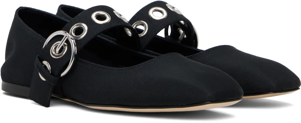 Uma Eyelet Mary Jane Ballet Flats