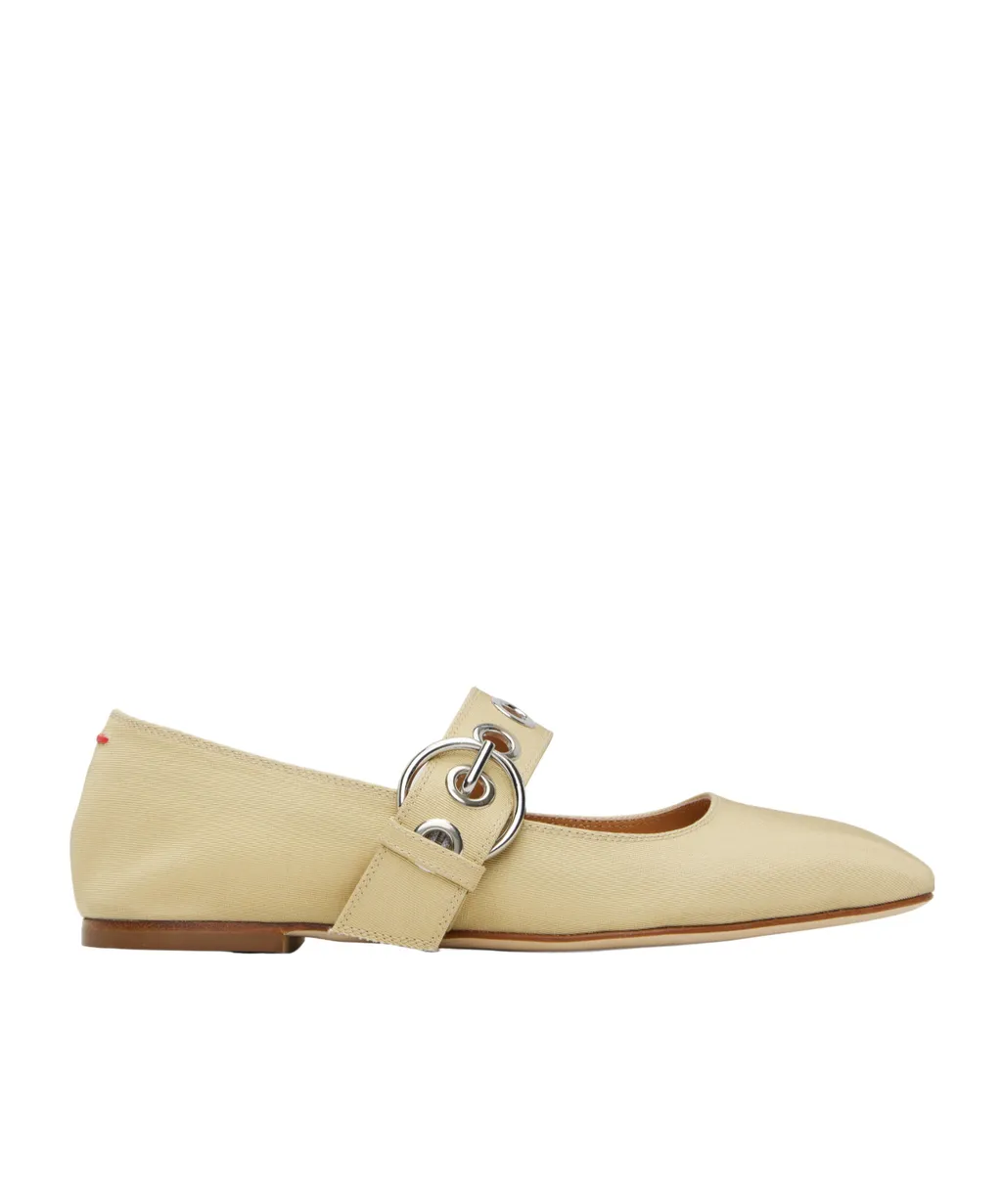 Uma Eyelet Mary Jane Ballet Flats
