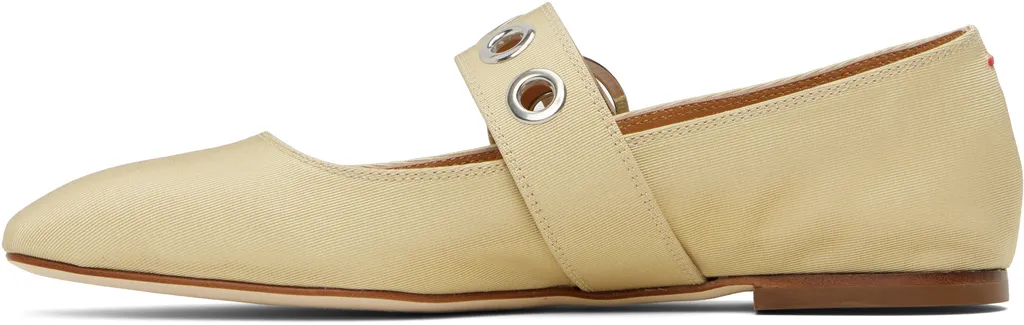 Uma Eyelet Mary Jane Ballet Flats