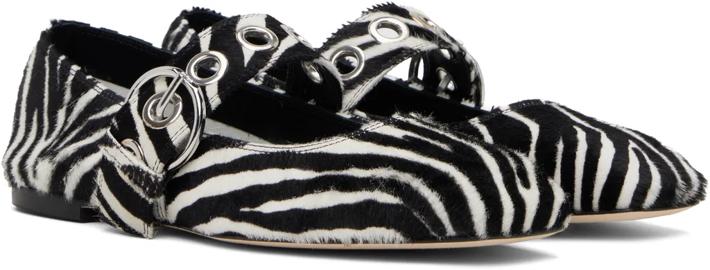 Uma Eyelet Mary Jane Ballet Flats