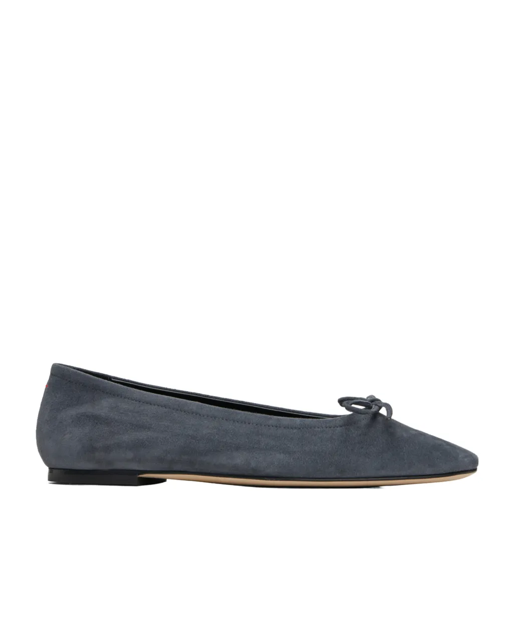 Bow-Detail Square-Toe Flats