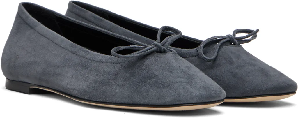 Bow-Detail Square-Toe Flats